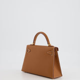 Hermès Mini Kelly 20cm Bag in Gold Epsom Leather with Gold Hardware