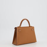 Hermès Mini Kelly 20cm Bag in Gold Epsom Leather with Gold Hardware