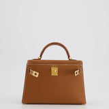 Hermès Mini Kelly 20cm Bag in Gold Epsom Leather with Gold Hardware