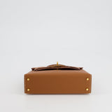 Hermès Mini Kelly 20cm Bag in Gold Epsom Leather with Gold Hardware