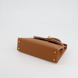 Hermès Mini Kelly 20cm Bag in Gold Epsom Leather with Gold Hardware