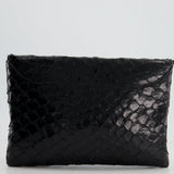 Givenchy Black Pirarucu Antigona Envelope Clutch Bag