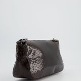 Fendi Vintage Brown Python Baguette Bag with Gun-Metal Hardware