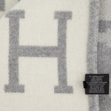 Hermès Avalon III Throw Blanket in Écru / Gris Clair RRP £1,540