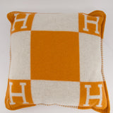 Hermès Avalon III Small Pillow in Écru & Potiron RRP £630