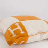 Hermès Avalon III Small Pillow in Écru & Potiron RRP £630