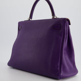 Hermès Kelly 35cm Bag Retourne in Iris Togo Leather with Palladium Hardware