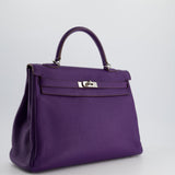 Hermès Kelly 35cm Bag Retourne in Iris Togo Leather with Palladium Hardware