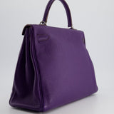 Hermès Kelly 35cm Bag Retourne in Iris Togo Leather with Palladium Hardware