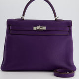 Hermès Kelly 35cm Bag Retourne in Iris Togo Leather with Palladium Hardware