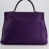 Hermès Kelly 35cm Bag Retourne in Iris Togo Leather with Palladium Hardware