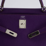 Hermès Kelly 35cm Bag Retourne in Iris Togo Leather with Palladium Hardware