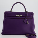 Hermès Kelly 35cm Bag Retourne in Iris Togo Leather with Palladium Hardware