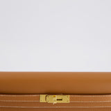 Hermès Kelly Elan Bag in Gold Madame Leather with Gold Hardware