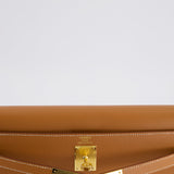 Hermès Kelly Elan Bag in Gold Madame Leather with Gold Hardware