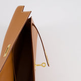 Hermès Kelly Elan Bag in Gold Madame Leather with Gold Hardware