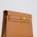 Hermès Kelly Elan Bag in Gold Madame Leather with Gold Hardware