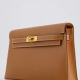 Hermès Kelly Elan Bag in Gold Madame Leather with Gold Hardware