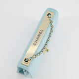 Chanel Baby Blue Quilted Trendy Wallet on Chain Bag in Lambskin Leather with Champagne Gold Hardware