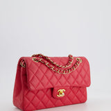 Chanel Pink Small Classic Double Flap Bag in Caviar Leather with Gold Hardware RRP £8,530