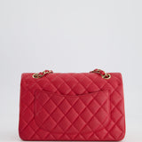 Chanel Pink Small Classic Double Flap Bag in Caviar Leather with Gold Hardware RRP £8,530