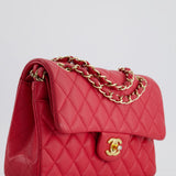 Chanel Pink Small Classic Double Flap Bag in Caviar Leather with Gold Hardware RRP £8,530