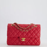 Chanel Pink Small Classic Double Flap Bag in Caviar Leather with Gold Hardware RRP £8,530