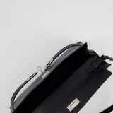 Hermès Kelly Elan Bag in Black Chévre Chamkila Leather with Palladium Hardware