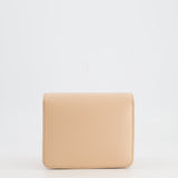 Céline Light Peach Leather Small Shoulder Box Bag with Gold Hardware