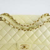 Chanel Lemon Sobert Shimmer Medium Classic Double Flap Bag in Iridescent Calfskin Gold Hardware  RRP £8,530