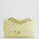 Chanel Lemon Sobert Shimmer Medium Classic Double Flap Bag in Iridescent Calfskin Gold Hardware  RRP £8,530