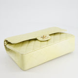 Chanel Lemon Sobert Shimmer Medium Classic Double Flap Bag in Iridescent Calfskin Gold Hardware  RRP £8,530