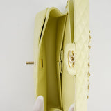 Chanel Lemon Sobert Shimmer Medium Classic Double Flap Bag in Iridescent Calfskin Gold Hardware  RRP £8,530