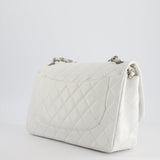 Chanel White Jumbo Classic Double Flap Bag in Lambskin Leather with Silver Hardware RRP £9,240