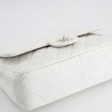 Chanel White Jumbo Classic Double Flap Bag in Lambskin Leather with Silver Hardware RRP £9,240