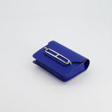 Hermès Roulis Slim Belt Wallet in Bleu France Chevre Leather with Palladium Hardware