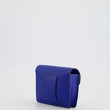 Hermès Roulis Slim Belt Wallet in Bleu France Chevre Leather with Palladium Hardware