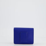 Hermès Roulis Slim Belt Wallet in Bleu France Chevre Leather with Palladium Hardware