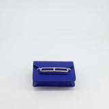 Hermès Roulis Slim Belt Wallet in Bleu France Chevre Leather with Palladium Hardware