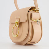 Chloé Small Beige Leather Tess Shoulder Bag with Gold Hardware RRP £1,790