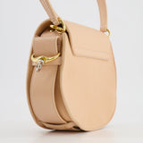 Chloé Small Beige Leather Tess Shoulder Bag with Gold Hardware RRP £1,790