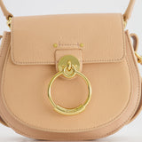 Chloé Small Beige Leather Tess Shoulder Bag with Gold Hardware RRP £1,790