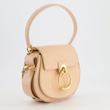 Chloé Small Beige Leather Tess Shoulder Bag with Gold Hardware RRP £1,790