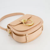 Chloé Small Beige Leather Tess Shoulder Bag with Gold Hardware RRP £1,790