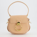 Chloé Small Beige Leather Tess Shoulder Bag with Gold Hardware RRP £1,790