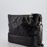 Chanel Black Large Gabrielle Bag in Lambskin Leather with Mixed Hardware