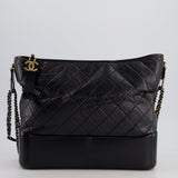 Chanel Black Large Gabrielle Bag in Lambskin Leather with Mixed Hardware