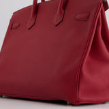 Hermès Birkin 35cm Bag in Rouge Grénate Togo Leather with Gold Hardware