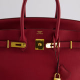 Hermès Birkin 35cm Bag in Rouge Grénate Togo Leather with Gold Hardware