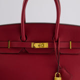 Hermès Birkin 35cm Bag in Rouge Grénate Togo Leather with Gold Hardware